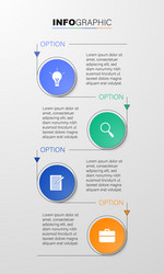 infographic with 4 steps or option can be used vector image