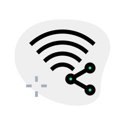 use of wifi for transferring data between devices vector image