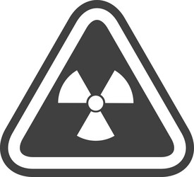 Biohazard sign triangle warning icon vector