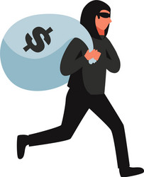 cyber robbery hacker composition vector image