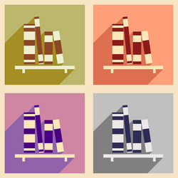 flat with shadow concept and mobile application vector image