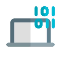 implementing binary technology code on device vector image