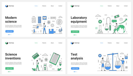 Inventions in modern science tests analysis vector