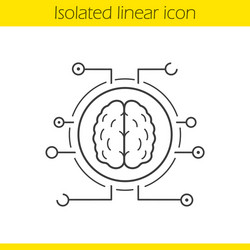 neural networks linear icon vector