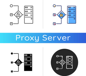 Open Proxy Icon - VPS Access vector image