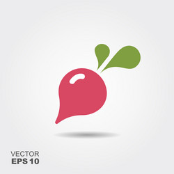 Radish flat icon colorful logo vector