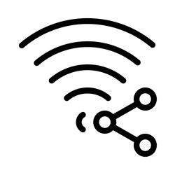 use of wifi for transferring data between devices vector image