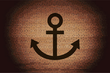 anchor flat modern web button and space for your vector image
