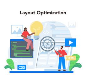 Layout designer concept web development mobile vector