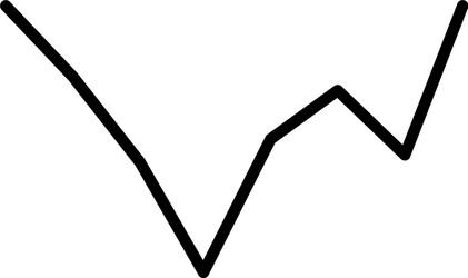 Line chart icon vector