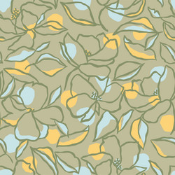 retro color flower seamless pattern vector image