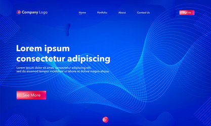 abstract background website landing page template vector image