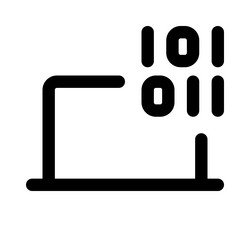 implementing binary technology code on device vector image