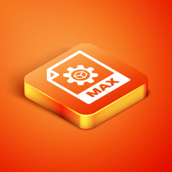 isometric max file document download button vector image