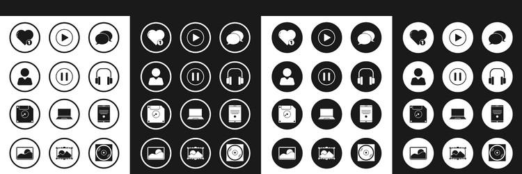 set speech bubble chat pause button add friend vector image