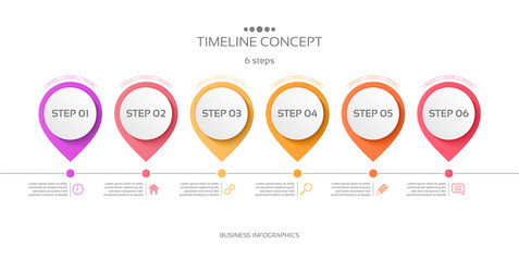 Timeline Progress Chart Template vector image