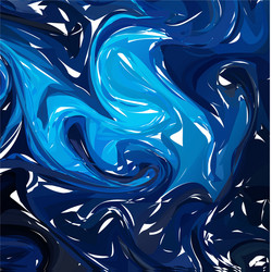 Dark blue abstract background ink marbling vector