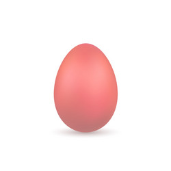 Easter egg 3d icon pink color isolated white vector