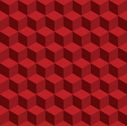 Isometric Red Cube Pattern vector image