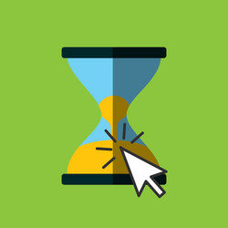 sandclock and cursor icon vector