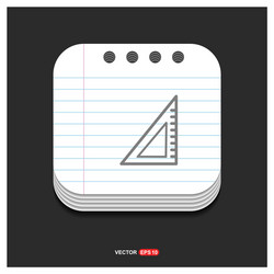scale icon gray on notepad style template vector image