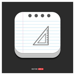 Scale icon gray on notepad style template vector