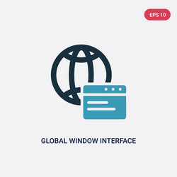 two color global window interface icon from user vector image