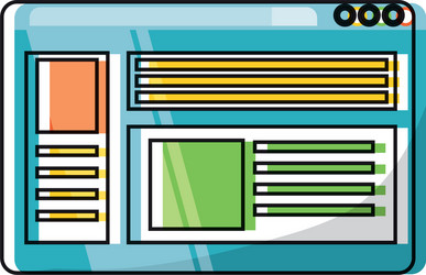 web page interface icon vector image