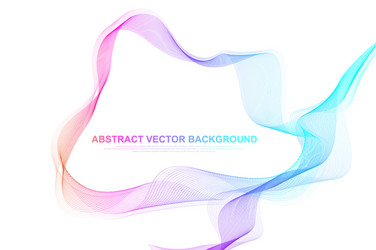 abstract colorful wave lines background geometric vector image