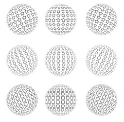 Dotted Sphere Pattern vector image