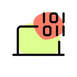 implementing binary technology code on device vector image