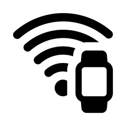 internet-connected and wirelessly powered vector image