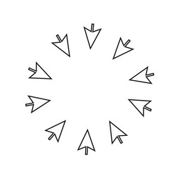 modern pointer circle frame vector image
