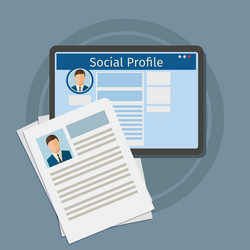 Search social profile vector