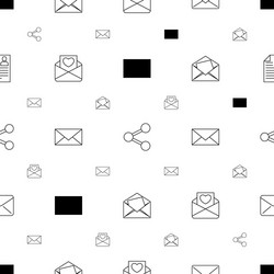 send icons pattern seamless white background vector image