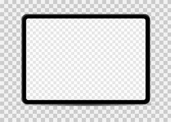 Simple tablet mockup with blank checkered vector