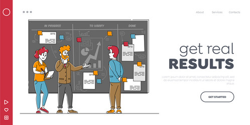 teamwork on project using agile development vector image