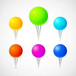 colorful map pointers set vector image