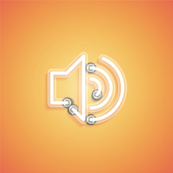 glowing realistic neon icon for web vector image