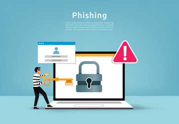 Hacker stealing digital data concept phishing vector