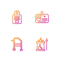 set line elevator for disabled walker intercom vector image
