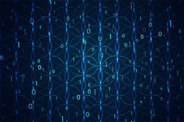 stream of encoded data abstract digital code vector image