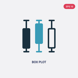 two color box plot icon from user interface vector image