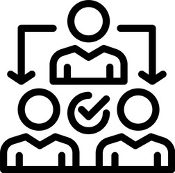 assignment delegate delegating distribution blue vector image