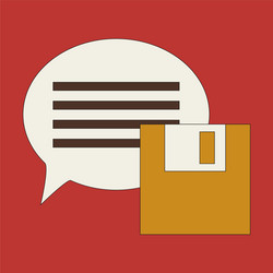 flat text message icon speech bubble symbol vector image