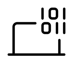 implementing binary technology code on device vector image