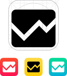Line Graph Icon - Data Visualization vector image