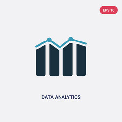 two color data analytics icon from user interface vector image