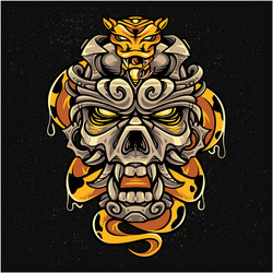 emperor skull head mascot logo Vector Image