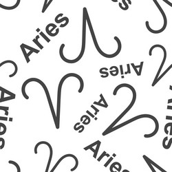 aries zodiac sign seamless pattern background vector